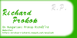 richard prokop business card